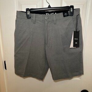 RVCA Gray Shorts with One Back Zip Pocket